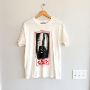 Daydreamer Johnny Cash Guitar Weekend Short Sleeve Tee Top White M